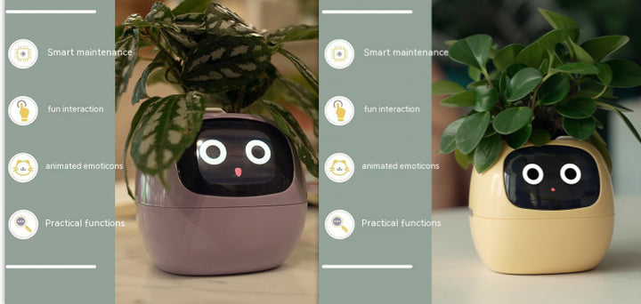 Smart Planter Divertimento senza fine Oltre 49 ricche espressioni 7 sensori intelligenti e chip AI rendono la coltivazione delle piante facile e divertente