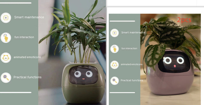 Smart Planter Divertimento senza fine Oltre 49 ricche espressioni 7 sensori intelligenti e chip AI rendono la coltivazione delle piante facile e divertente