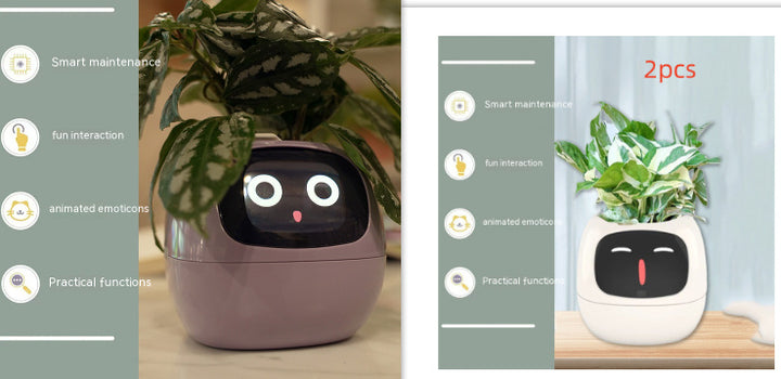 Smart Planter Divertimento senza fine Oltre 49 ricche espressioni 7 sensori intelligenti e chip AI rendono la coltivazione delle piante facile e divertente