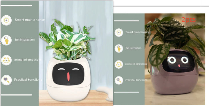 Smart Planter Divertimento senza fine Oltre 49 ricche espressioni 7 sensori intelligenti e chip AI rendono la coltivazione delle piante facile e divertente