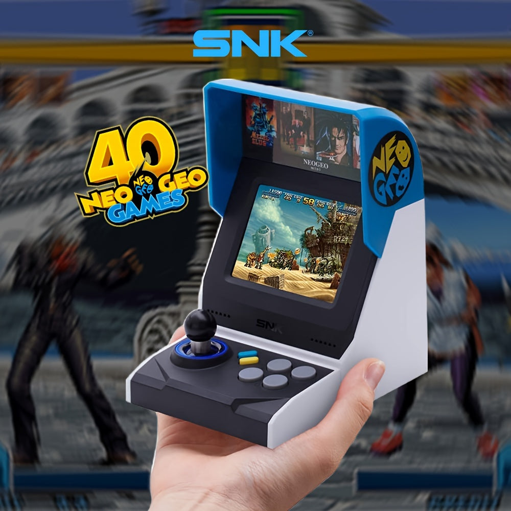 SNK NeoGeo Mini International Arcade With 1 Controller Set, Game Console Video Game 40 Pre-Loaded Classic SNK Games: The King Of The Fighters/Metal SLUG And More, Gift For Friends And Family