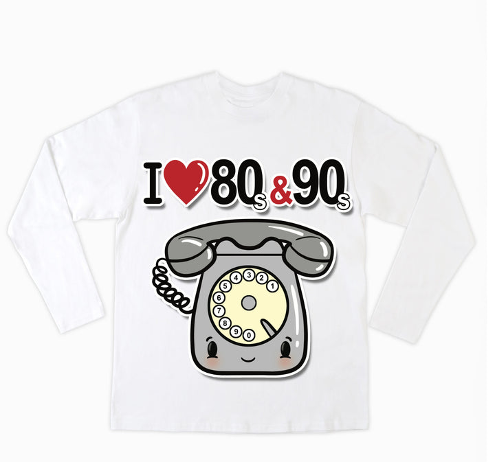 T-shirt Donna I LOVE 80/90 TELEFONO ( T893666578 ) - Gufetto Brand 