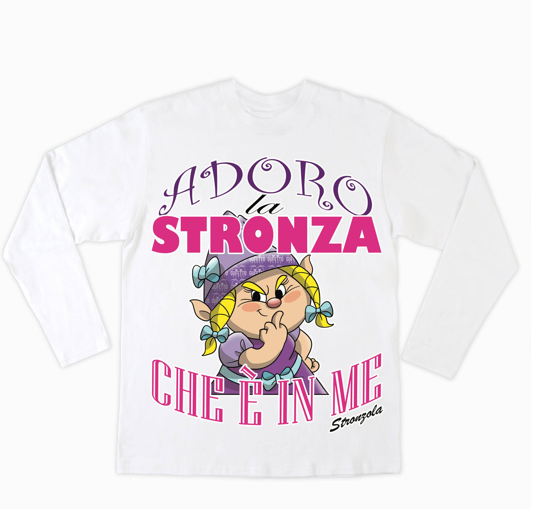 T-shirt Donna STRONZOLA ADORO ( AD87891236558 ) - Gufetto Brand 