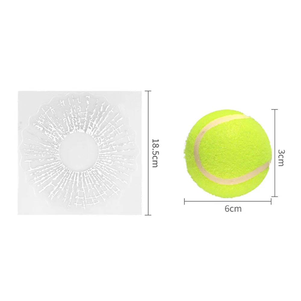 3D Tennis Ball Car Styling Stickers Hit Windows Funny Auto Windshield Decoration Self Adhesive Decal Accessories - Gufetto Brand 