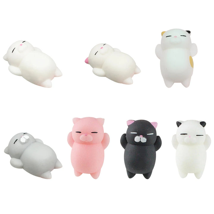 1PC/2PCS New Squishy Cute Cat Antistress Ball Squeeze Abreact Soft Sticky Stress Relief Funny Toy