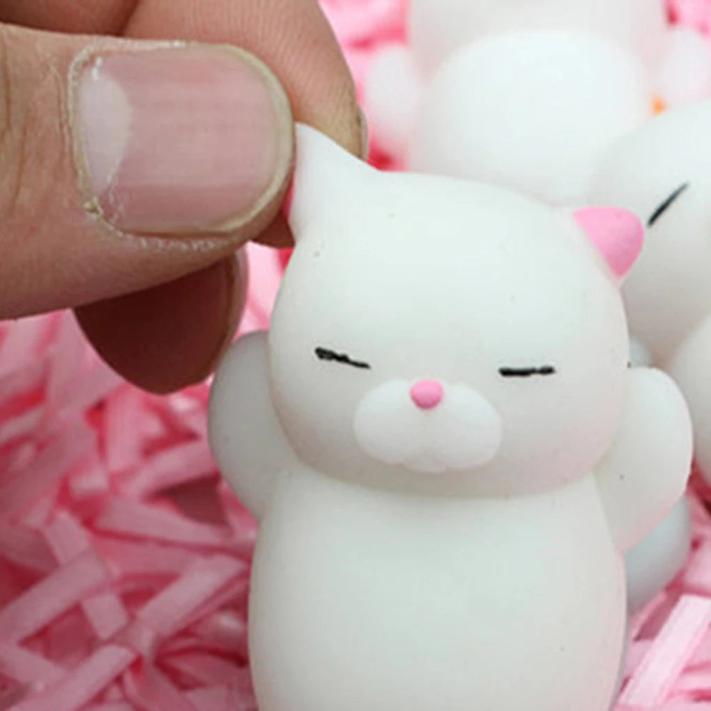 1PC/2PCS New Squishy Cute Cat Antistress Ball Squeeze Abreact Soft Sticky Stress Relief Funny Toy