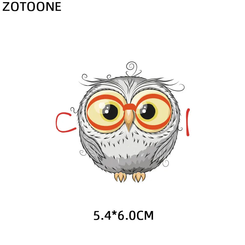 ZOTOONE DIY Thermo Stickers Iron on Transfers Patches for Clothing Cute Animal Owl Heart Transfers Patch for Children's Clothes - Gufetto Brand 