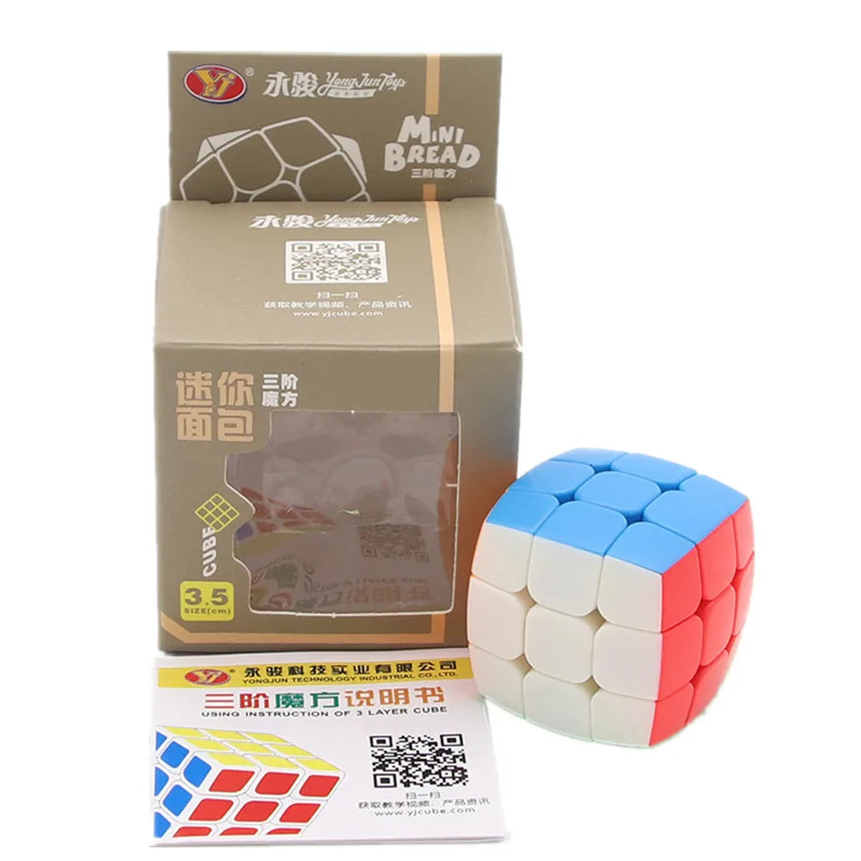 Yongjun pillowed 2cm 3.5cm 4.5cm Mini 3x3x3 Magic Puzzle Antistress Cube keychain Professional YJ 3x3 Speed Cube Educational Toy