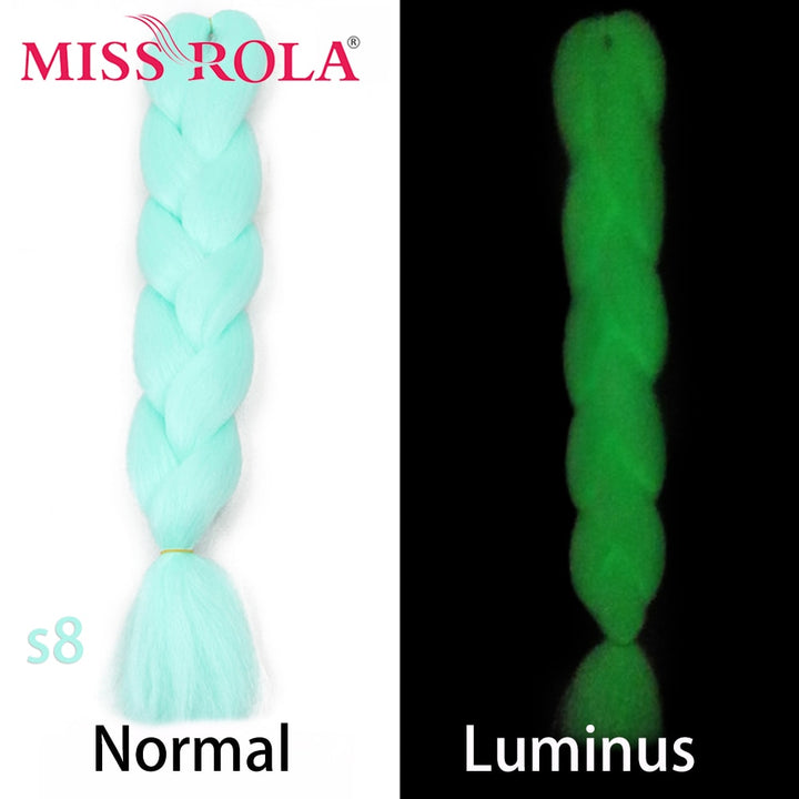 Miss Rola sintetico 24 pollici 100G all'ingrosso singolo colore Ombre incandescente estensione dei capelli torsione trecce jumbo capelli Kanekalon per le donne - Gufetto Brand 