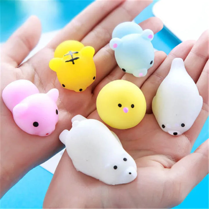 Kawaii Mochi Squishy Pack Mini Animal Antistress Ball Squeeze Toys Squishi Rising Stress Relief Squishy Toy Pets Fun Gifts Kids