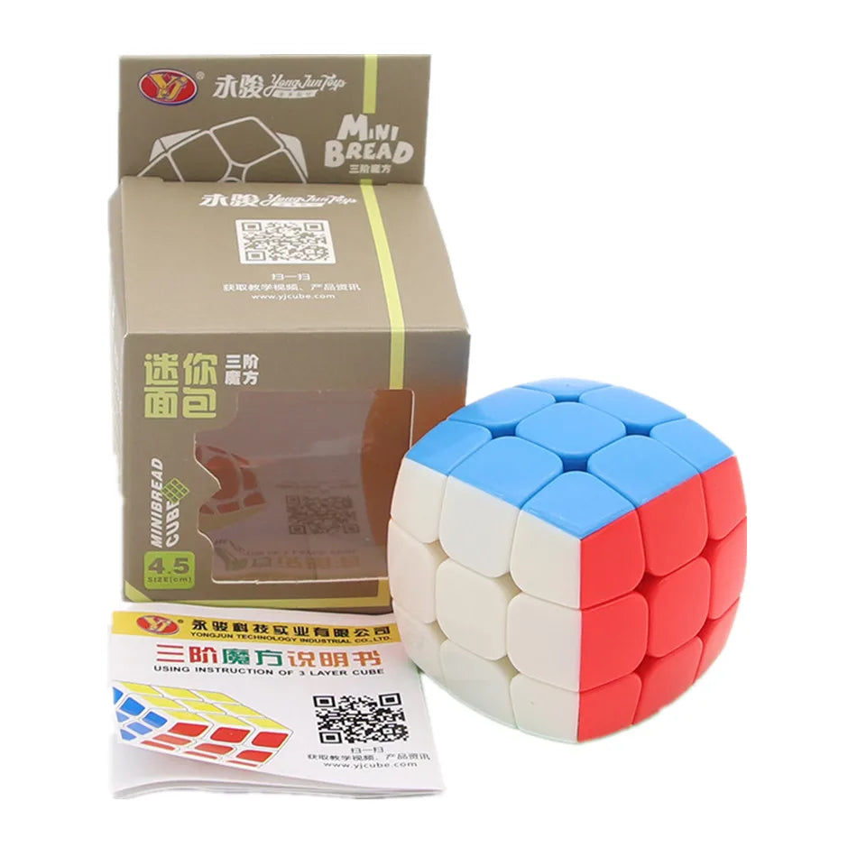 Yongjun pillowed 2cm 3.5cm 4.5cm Mini 3x3x3 Magic Puzzle Antistress Cube keychain Professional YJ 3x3 Speed Cube Educational Toy