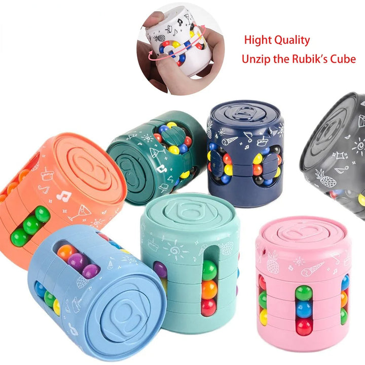 Magic Cube Fidget Toys For Children Intelligence Fingertip Cube Disk Spin Educational Cube Toys Antistress Christmas Gifts