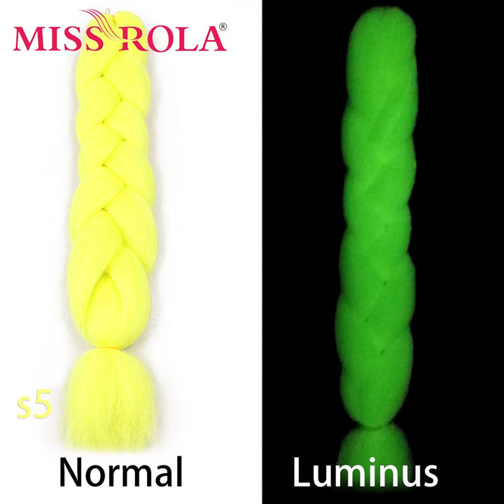 Miss Rola sintetico 24 pollici 100G all'ingrosso singolo colore Ombre incandescente estensione dei capelli torsione trecce jumbo capelli Kanekalon per le donne - Gufetto Brand 