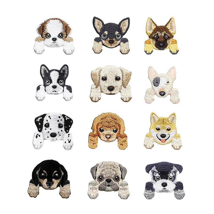 1 Piece Cute Chihuahua Shiba Dog Patches Baby's Clothing Parch Backpack Decoration Small Applique Iron On Fabric Stickers DIY - Gufetto Brand 