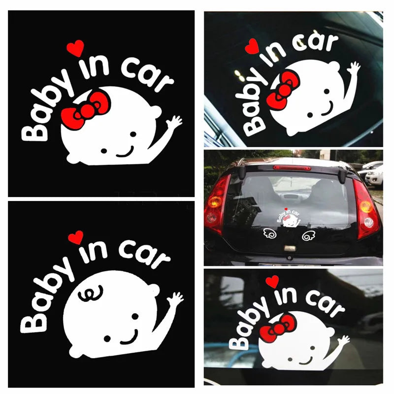 Cartoon Car Sticker Boy Girl Baby in Car on Board Cars Acessories Decoration Auto Stickers - Gufetto Brand 