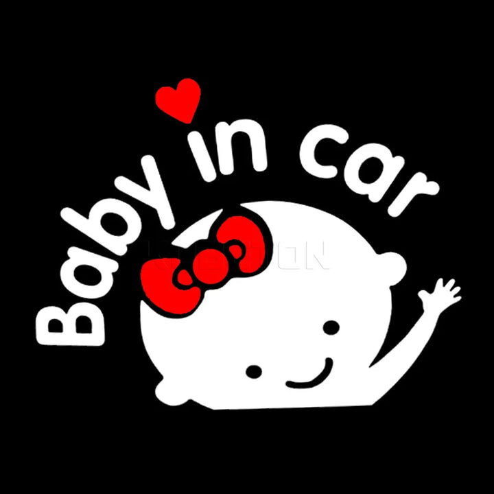 Funny Car styling 3D Cartoon Stickers Baby In Car Warning Car-Sticker Baby on Board Car Accessories High Quality - Gufetto Brand 