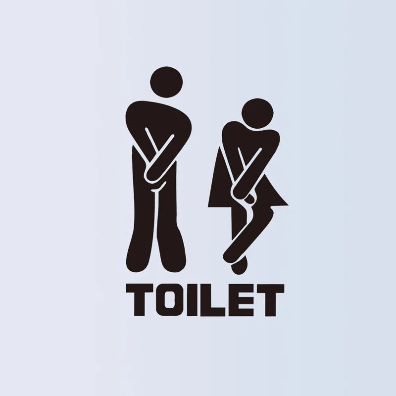 Creative Funny Toilet Wall/Door Stickers Bathroom Decoration Vinyl Home Decor Decals Waterproof Poster Wallpaper On The Wall - Gufetto Brand 