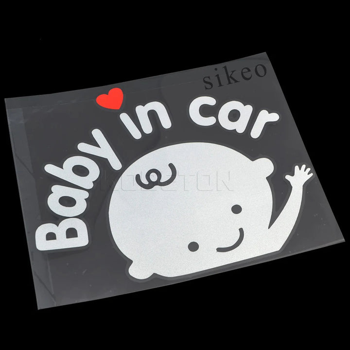 Funny Car styling 3D Cartoon Stickers Baby In Car Warning Car-Sticker Baby on Board Car Accessories High Quality - Gufetto Brand 