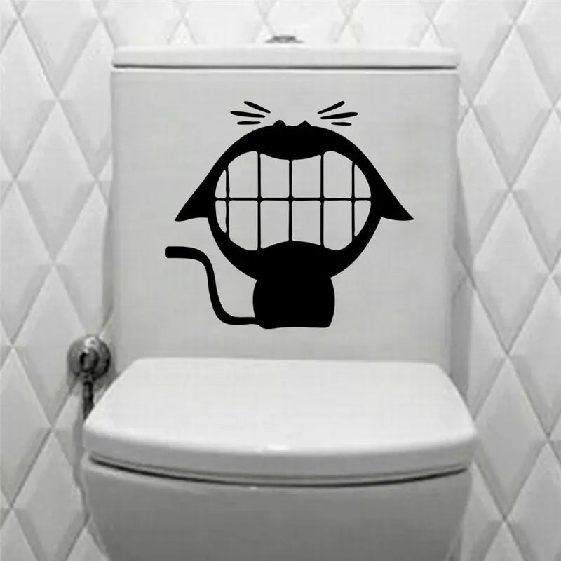 Funny Toilet Sign Stickers Bathroom Decoration Home Decals Art Waterproof Creative Wall Vinyl Posters - Gufetto Brand 