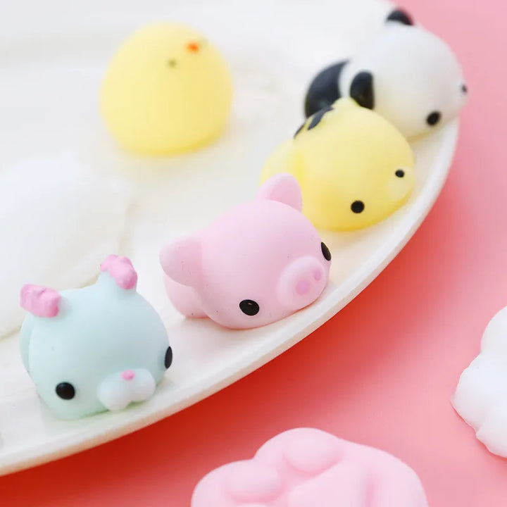 Kawaii Mochi Squishy Pack Mini Animal Antistress Ball Squeeze Toys Squishi Rising Stress Relief Squishy Toy Pets Fun Gifts Kids