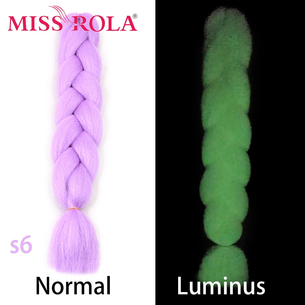 Miss Rola sintetico 24 pollici 100G all'ingrosso singolo colore Ombre incandescente estensione dei capelli torsione trecce jumbo capelli Kanekalon per le donne - Gufetto Brand 