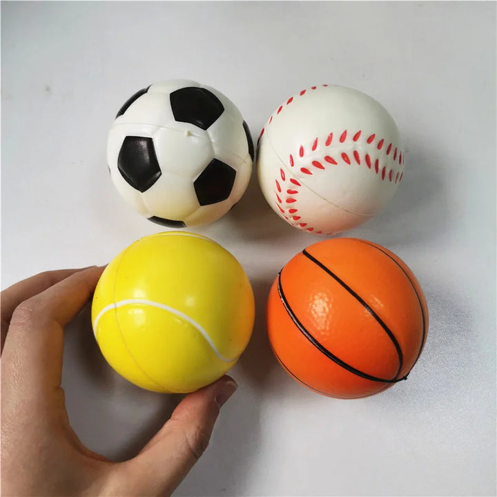 6Pcs/Set Squeeze Ball Toy Football Basketball Baseball Tennis Slow Rising Soft Squishy Stress Relief Antistress Novelty Gag Toy