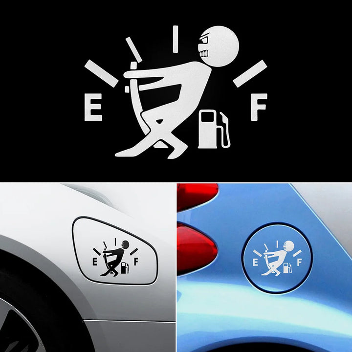 Funny Car Stickers Decal Fuel Gage Empty for renault clio 3 opel corsa opel meriva megane 4 dacia sandero stepway leon fr - Gufetto Brand 