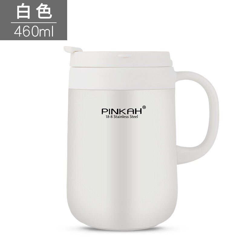 Vendita calda Pinkah Coffee Thermos Mug 340ml460ml Boccette per vuoto da ufficio Thermos per la casa Tazza con manico Tazza da tè isolata Tazza regalo - Gufetto Brand 