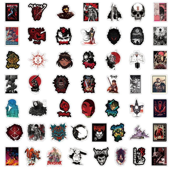 10/30/50/100PCS Classic Anime Berserk Stickers Graffiti Decals Kids Toy Gift DIY Laptop Suitcase Motorcycle Skateboard Sticker - Gufetto Brand 