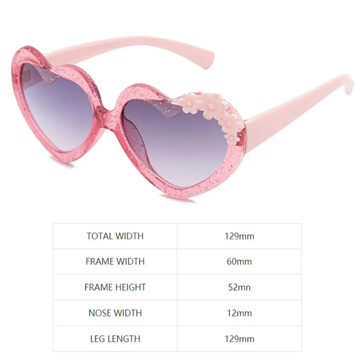 2024 Fashion Heart-Shape Sunglasses For Kids Retro Cute Pink Cartoon Sun Glasses Frame Girls Boys Baby Children Eyewear Goggles - Gufetto Brand 