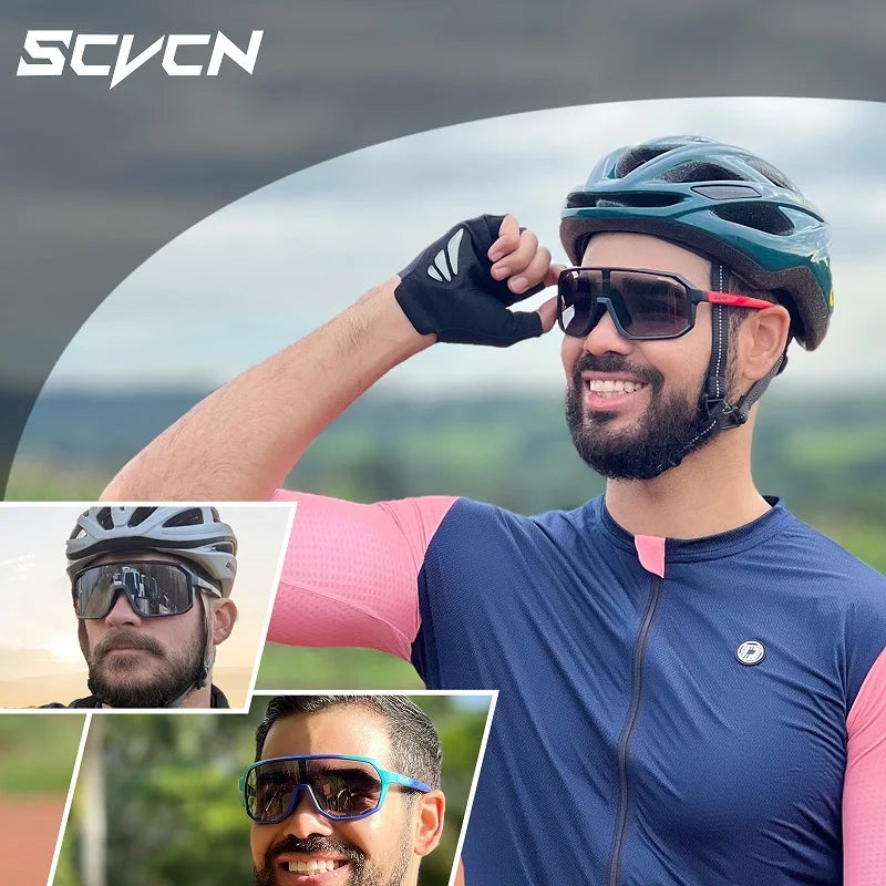 Photochromic Men's UV400 Cycling Sunglasses Women Sports Running Eyewear for Men Glasses Road Mountain Bike Bicycle Goggles - Gufetto Brand 