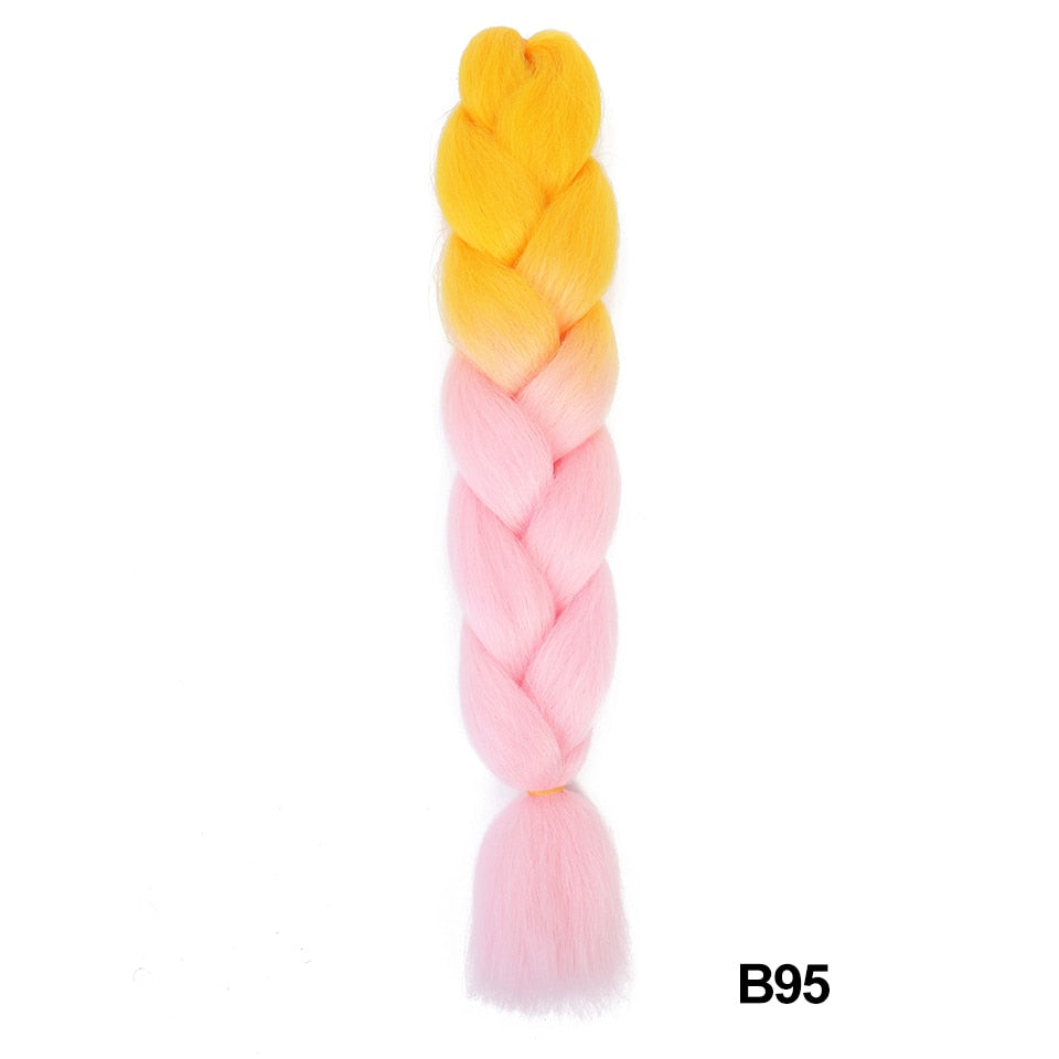 Miss Rola sintetico 24 pollici 100G all'ingrosso singolo colore Ombre incandescente estensione dei capelli torsione trecce jumbo capelli Kanekalon per le donne - Gufetto Brand 