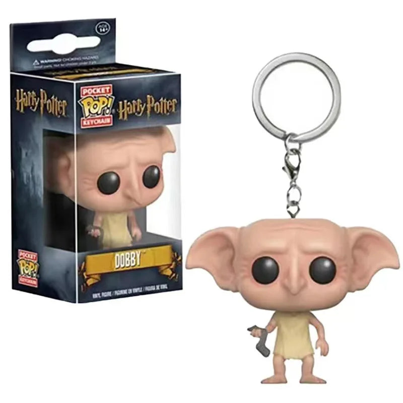 Anime Peripheral Doll Backpack Key Pendant Movie Harry Potter Dobby Hand-made POP Key Chain Peripheral Pendant