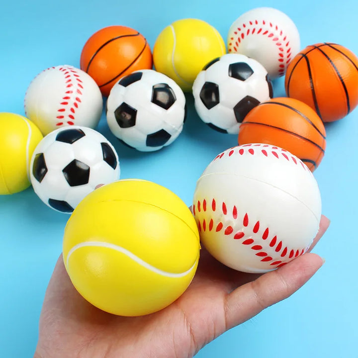 6Pcs/Set Squeeze Ball Toy Football Basketball Baseball Tennis Slow Rising Soft Squishy Stress Relief Antistress Novelty Gag Toy