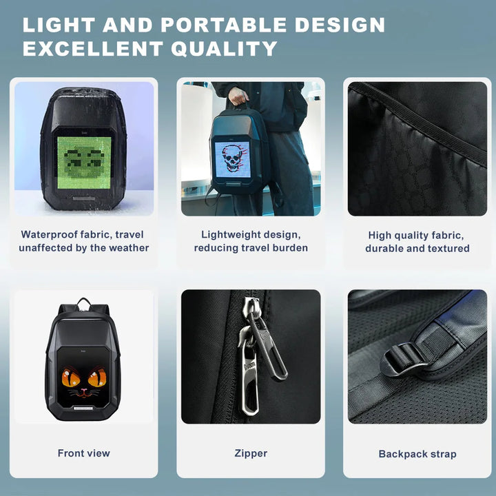 DIVOOM Cyberbag Innovative Smart LED Backpack LED locomotive backpack Display scree backpack Business travel Laptop Backpack