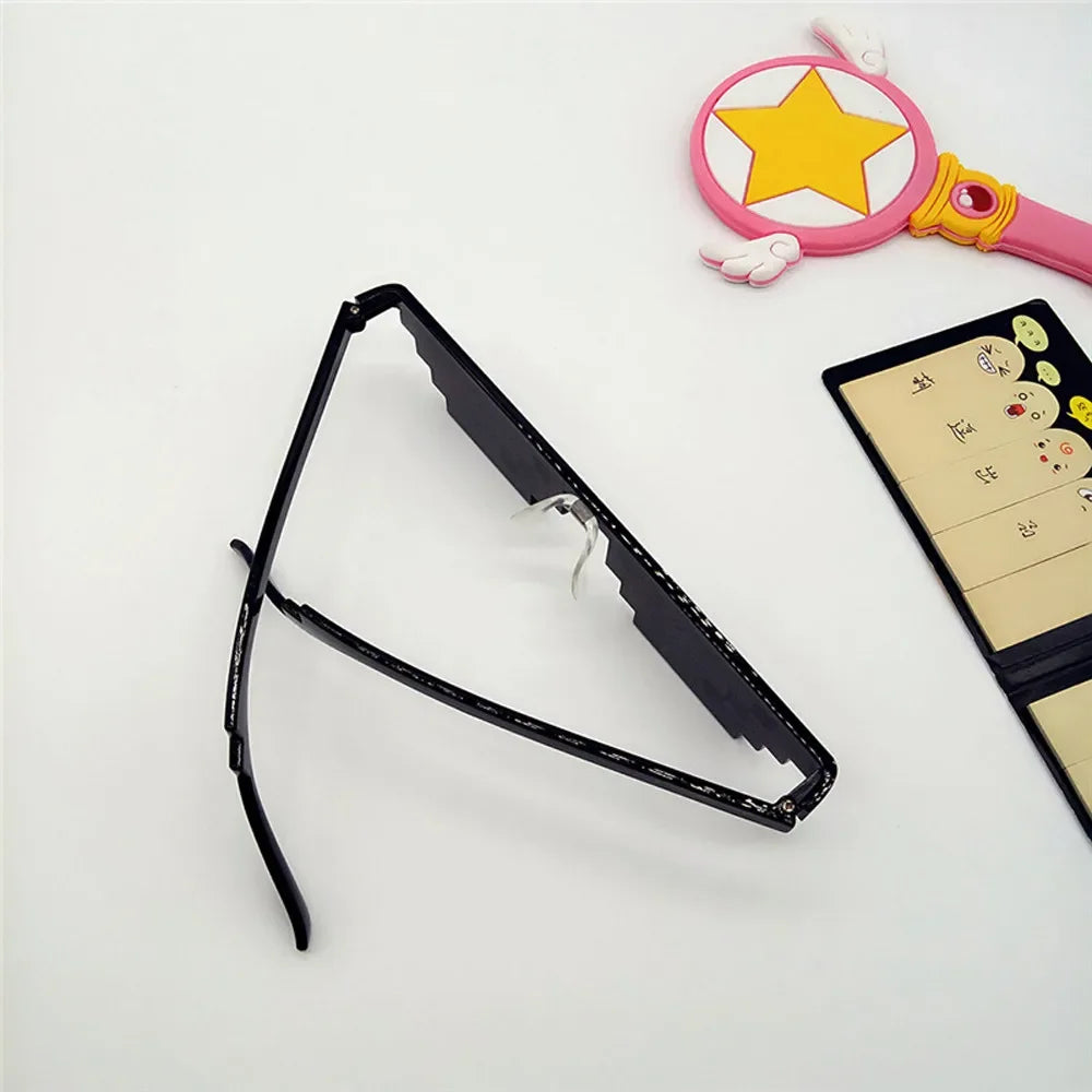 Funny Life Glasses Pixel Deal with IT Sunglasses Children Adult Toys Antistress Relief Figet Toys Anti Stress Toy Gifts for Kids