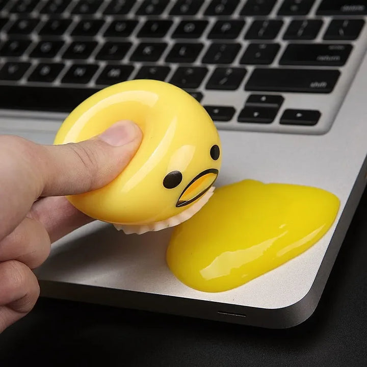 Puking Egg Yolk Stress Ball with Yellow Goop Relieve Stress Toy Funny Squeeze Tricky AntiStress Disgusting Egg Toy Kids Gift