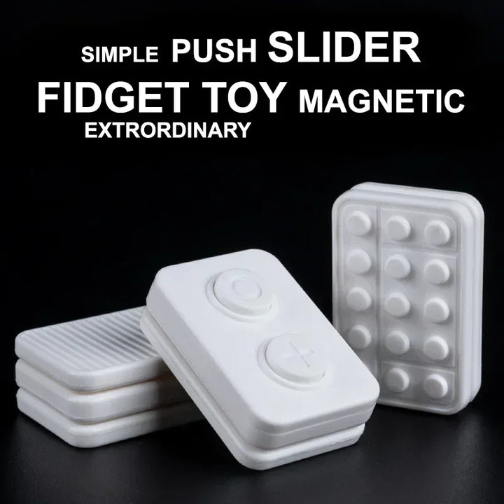 Push Clickers Haptic Antistress Adults Focus Desk Sensory Fidget Kids Gift Fun ABS Magnetic Sliders EDC Toy