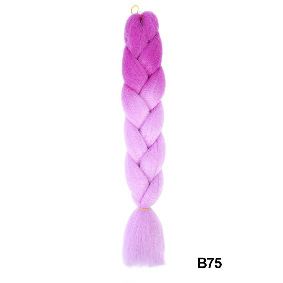 Miss Rola sintetico 24 pollici 100G all'ingrosso singolo colore Ombre incandescente estensione dei capelli torsione trecce jumbo capelli Kanekalon per le donne - Gufetto Brand 