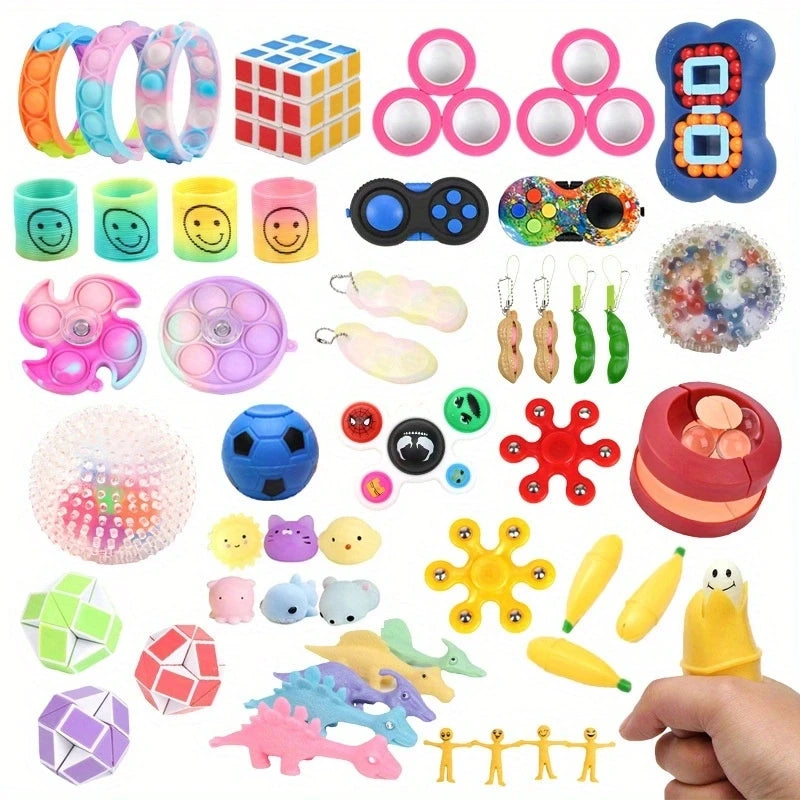 10-100pcs Random Fidget Toys Mystery Gifts Pack Surprise bag Fidget Set Antistress Relief Toys for kids party christmas