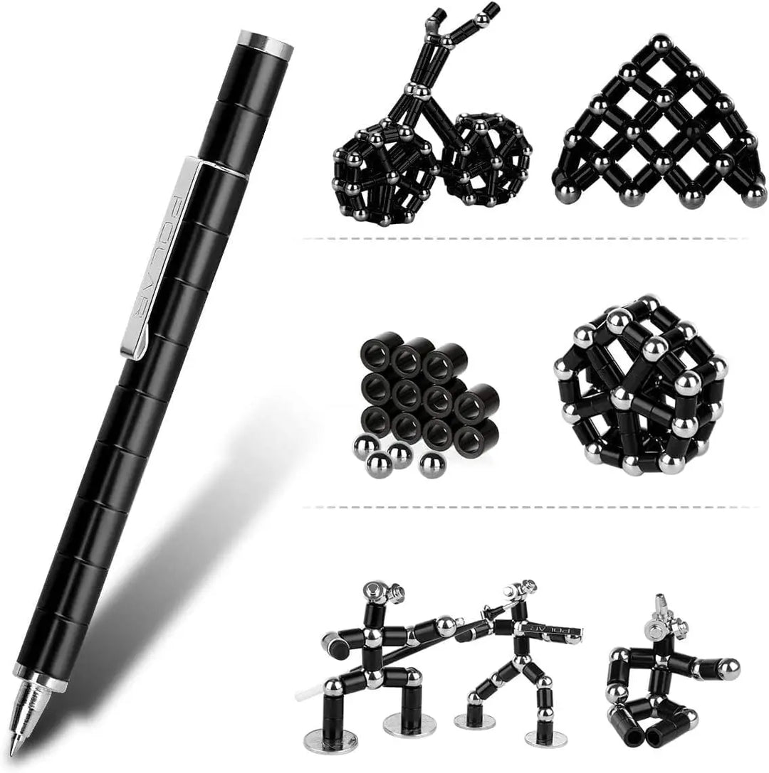 Antistress Fidget Pen With Magnetic Stylus Pen Writing Deformable Toy Stress Reliever Finger Spinning Gifts