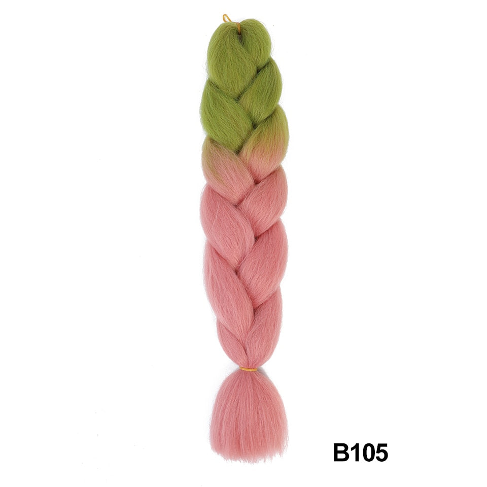 Miss Rola sintetico 24 pollici 100G all'ingrosso singolo colore Ombre incandescente estensione dei capelli torsione trecce jumbo capelli Kanekalon per le donne - Gufetto Brand 