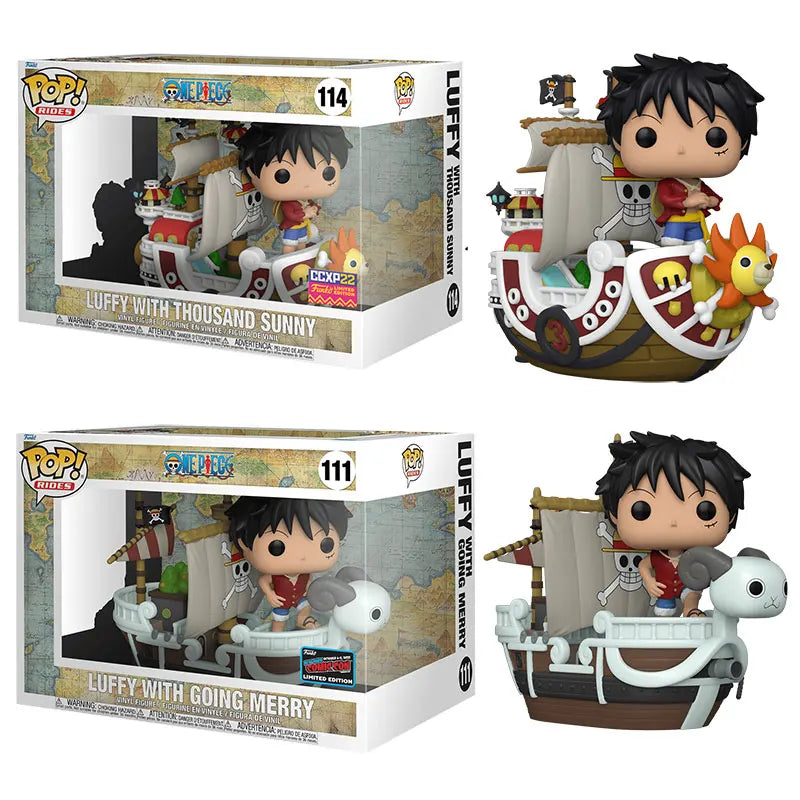 Funko Pop Jointly One Piece Monkey D Luffy Sunshine And Merry  Large Box Scene Limited Handmade Luffy One Piece Anime Figure