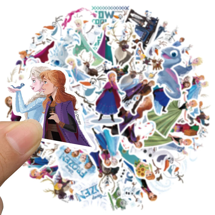 50pcs Disney Frozen Elsa Princess Stickers Aesthetic Graffiti Decals For Kids Laptop Luggage Skateboard Scrapbook Sticker - Gufetto Brand 