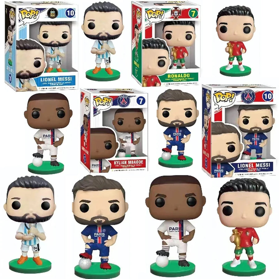 Funko Pop Football Stars Cristiano Ronaldo 7 Lionel Messi 10 MBAPPE 7 Vinly Figure Fan souvenir birthday gift - Gufetto Brand 