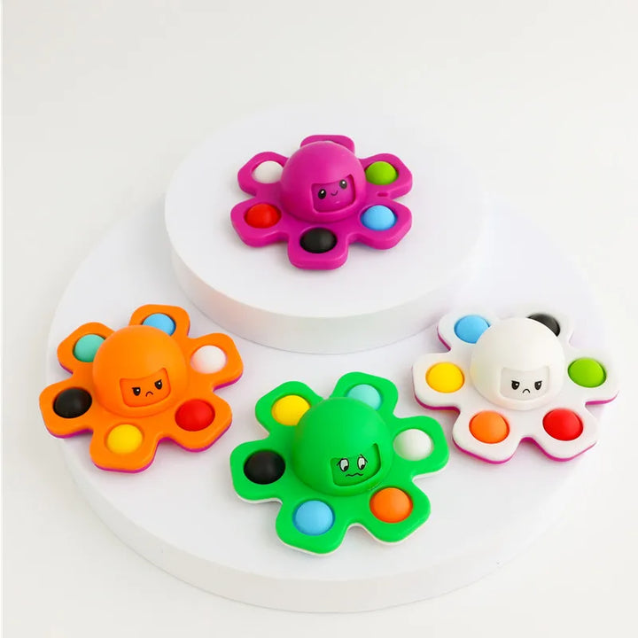 Octopus Finger toy Spinner Expressions Push Press Bubble Sensory Reliever Stress Adult Kids Autism Antistress Decompression Toy