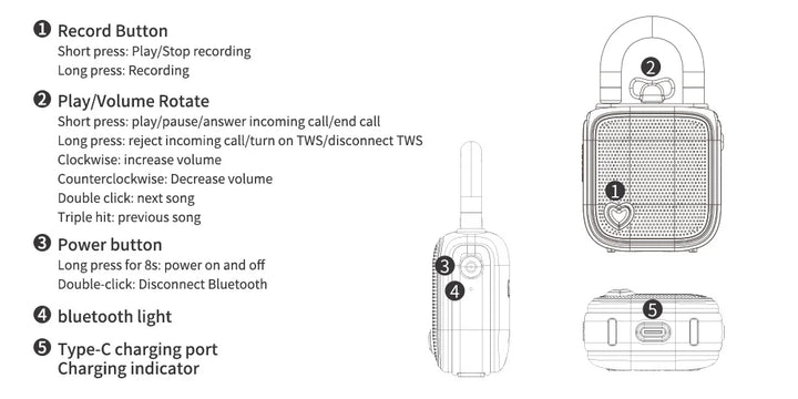 Divoom LoveLock Mini Retro White Noise Sleep Aid Wireless Bluetooth Speaker Portable Bedroom 스피커 רמקול נייד bluetooth עוצמתי