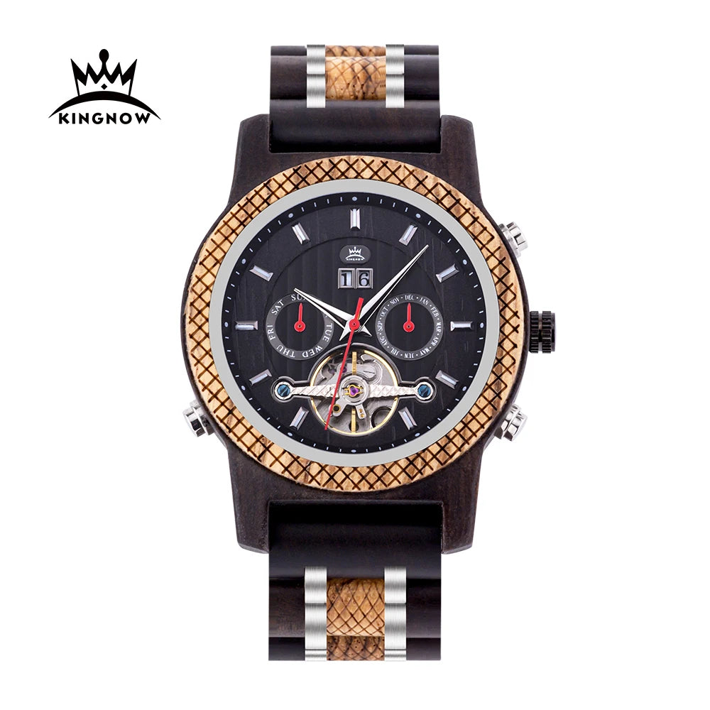 BOBO BIRD Wood Mechanical Watch Men Relogio Masculino Big Mens Watches Top Brand Luxury Timepieces erkek kol saati Customized - Gufetto Brand 