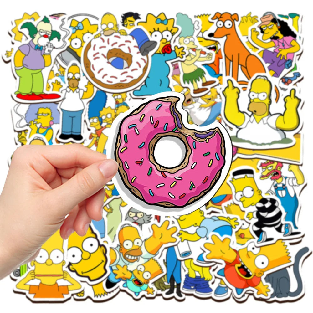 10/30/50pcs Funny Simpson Family Cartoon Anime Stickers Decals Laptop Motorcycle Luggage Phone Car Waterproof Sticker Kid Toy - Gufetto Brand 