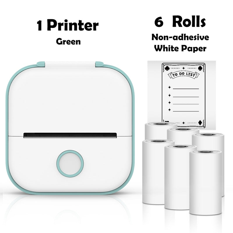 Stampante senza inchiostro, piccola mini stampante tascabile portatile per  foto per promemoria etichette(Verde) : : Alimentari e cura della  casa
